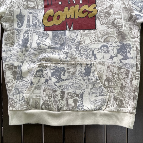 MARVEL MARVEL COMICS COMIC STRIP HOODED HOODIE SWEATSHIRT!! - Picture 5 of 11